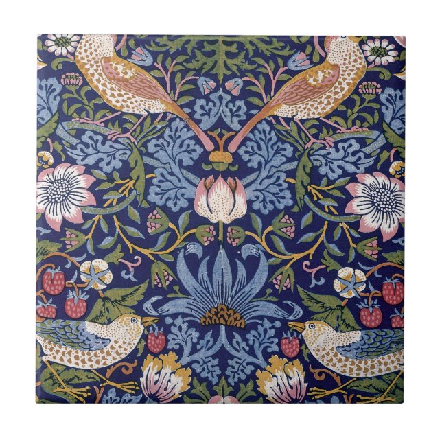 William Morris-Erdbeerdieb Fliese (Vorderseite)