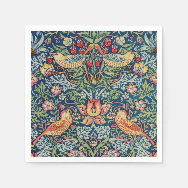 William Morris - Erdbeerdieb Serviette (Vorderseite)