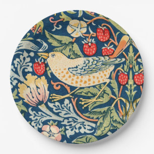 William Morris Erdbeerdieb Vogel Pappteller