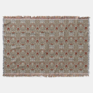 William Morris Erdig Braun Florales Tapetenmuster Decke