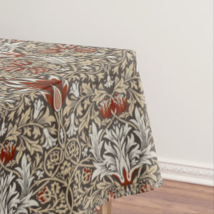 William Morris Erdig Braun Florales Tapetenmuster Tischdecke