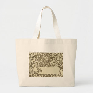 William Morris Eule Florales Vintage-Design Jumbo Stoffbeutel