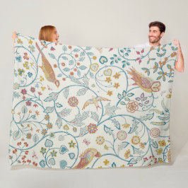 William Morris - Eule und Berries Fleecedecke