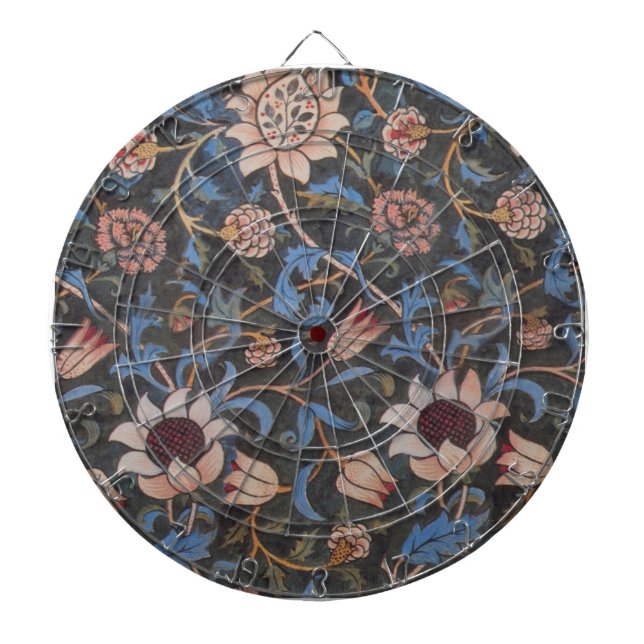William Morris Evenlode-Muster: Vintage Stimmung Dartscheibe (vorne)