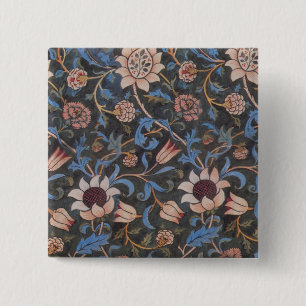 William Morris Evenlode Textile Floral Art Button