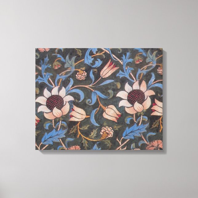 William Morris Evenlode Textile Floral Art Leinwanddruck (Vorderseite)