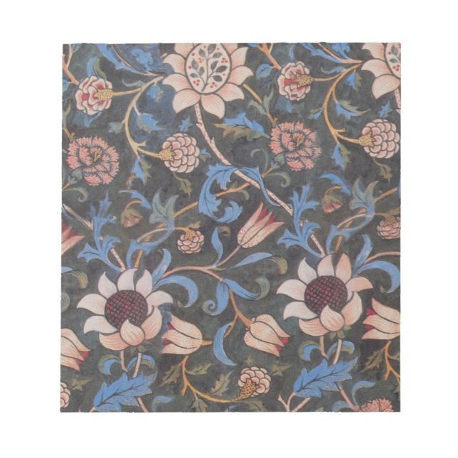 William Morris Evenlode Textile Floral Art Notizblock (Vorderseite)