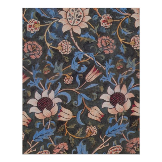 William Morris Evenlode Textile Floral Art Poster (Vorderseite)