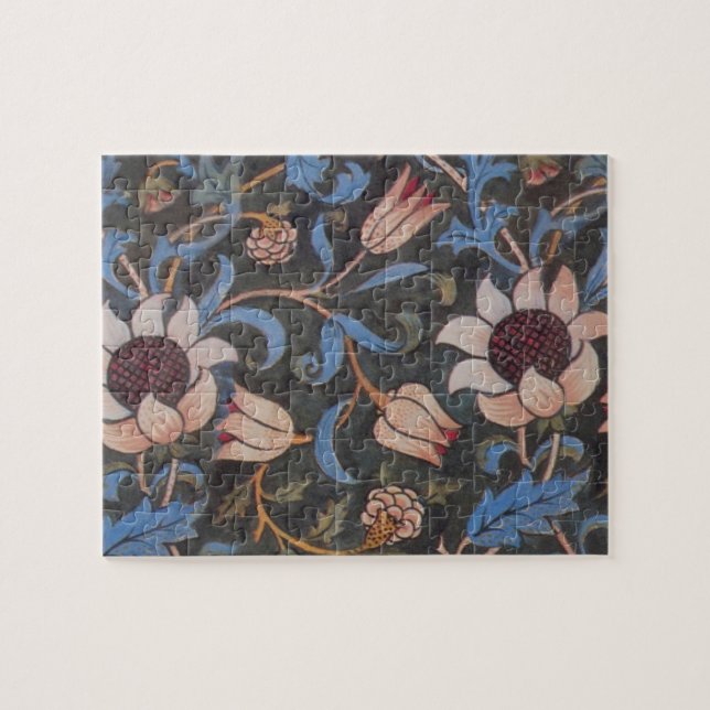 William Morris Evenlode Textile Floral Art Puzzle (Horizontal)