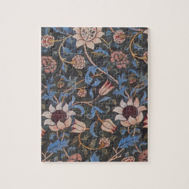William Morris Evenlode Textile Floral Art Puzzle (Vertikal)