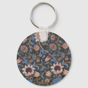 William Morris Evenlode Textile Floral Art Schlüsselanhänger