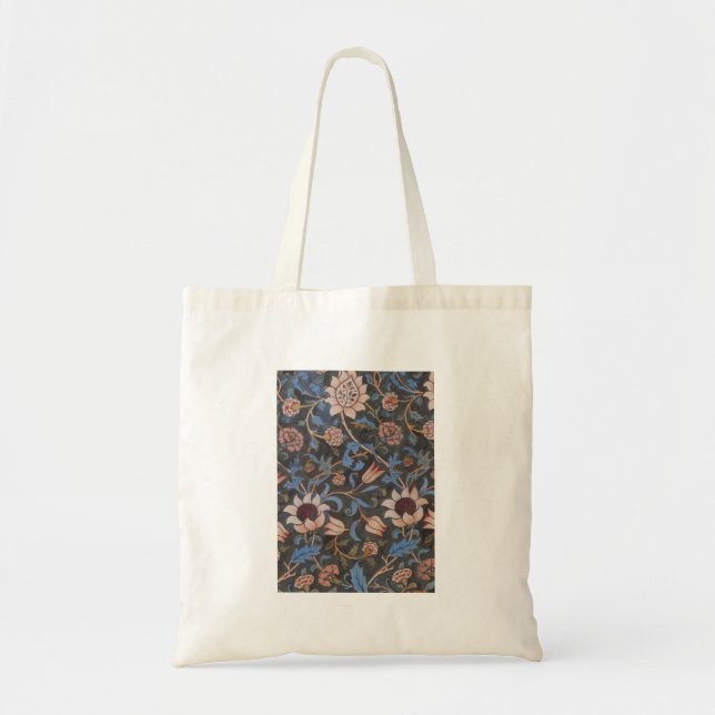 William Morris Evenlode Textile Floral Art Tragetasche (Vorne)