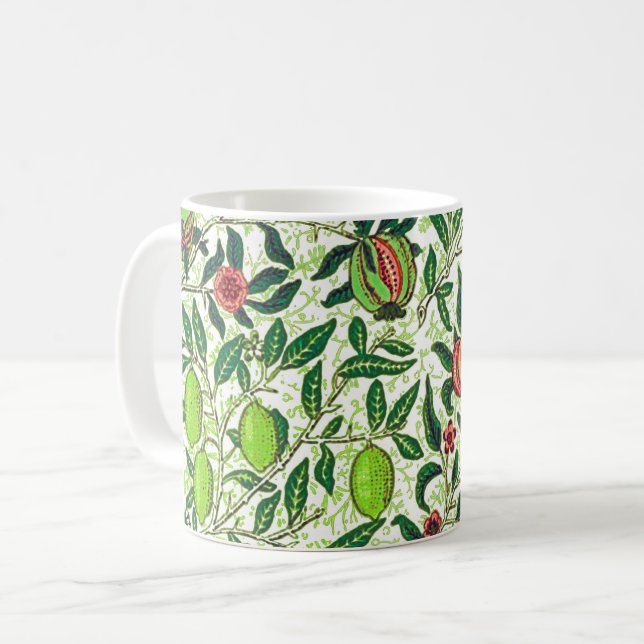 William Morris Exotic Frucht, Limettengrün Kaffeetasse (Vorderseite Links)