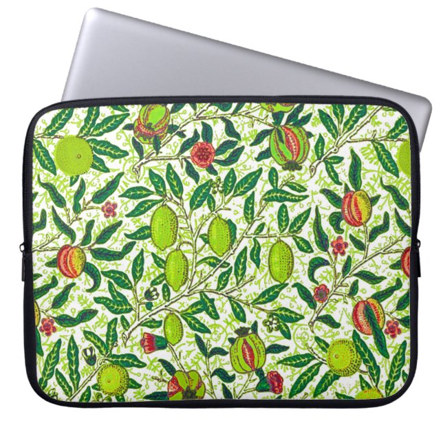 William Morris Exotic Frucht, Limettengrün Laptopschutzhülle (Vorderseite)