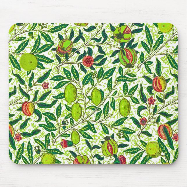 William Morris Exotic Frucht, Limettengrün Mousepad (Vorne)