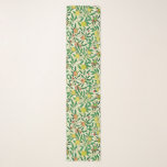 William Morris Exotic Frucht, Zitronen Schal<br><div class="desc">Lang Schal in einem William Morris Art Nouveau Muster von Zitronen,  Granaten und Pfirsichen,  mit Blüten,  auf grünen Zweigen - Früchte in Gelb- und Korallenorange,  mit grünen Blätter,  auf einem gemusterten,  gelben und weißen Hintergrund</div>