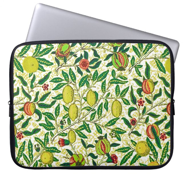 William Morris Exotic Frucht, Zitronengelb Laptopschutzhülle (Vorderseite)
