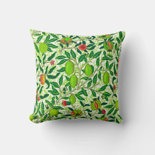 William Morris Exotische Früchte, Limettengrün Kissen