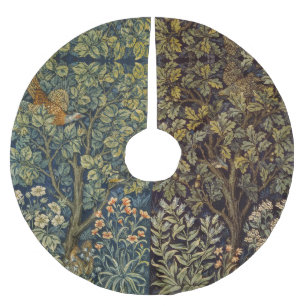 William Morris Fasan Vogel Baum Blume Polyester Weihnachtsbaumdecke