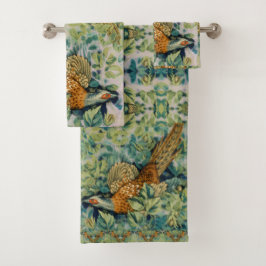 William * Morris Fasan Vogel Vintage Wald Bad Badhandtuch Set