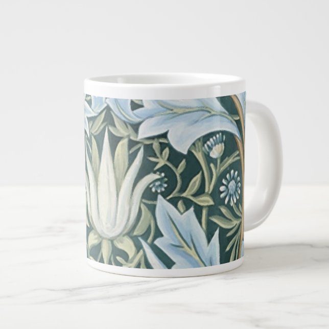 William Morris feines florales Tapetenmuster Jumbo-Tasse (Vorderseite Rechts)