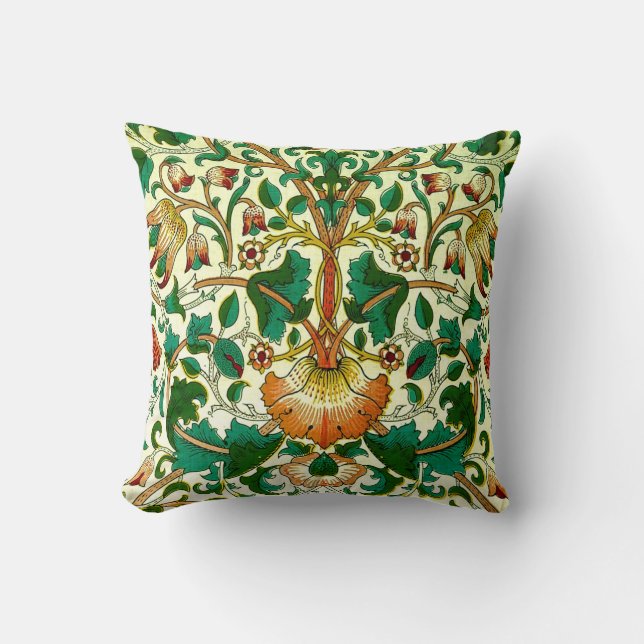 William Morris Fine Floral Wallpaper Pattern Kissen (Vorderseite)