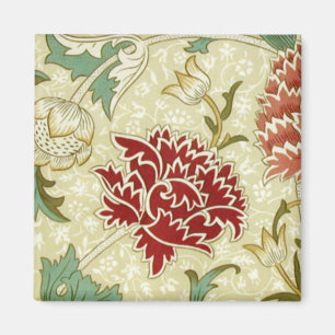 William Morris Fine Red Floral Wallpaper Magnet