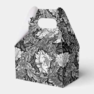 William Morris Floral, Black, White & Gray / Grau Geschenkschachtel