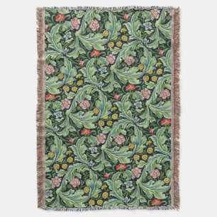 William Morris Floral Blume Carnation Pink Green Decke