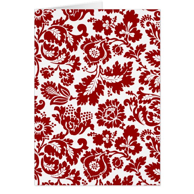 William Morris Floral Damask, Deep Red und White (Vorne)