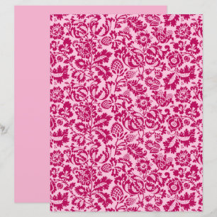 William Morris Floral Damask, Fuchsia und Pink