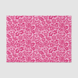 William Morris Floral Damask, Fuchsia und Pink Seidenpapier