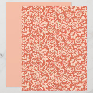 William Morris Floral Damask, Peach und Coral