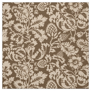 William Morris Floral Damask, Taupe Tan und Beige Stoff