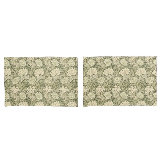 William Morris' Floral Elegante Gold & Green Kissenbezug (Vorderseite-Set)