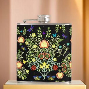 William Morris Floral Flachmann