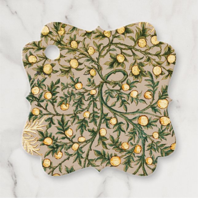 William Morris Floral Fruit Garden Blume Classic Geschenkanhänger (Vorderseite)