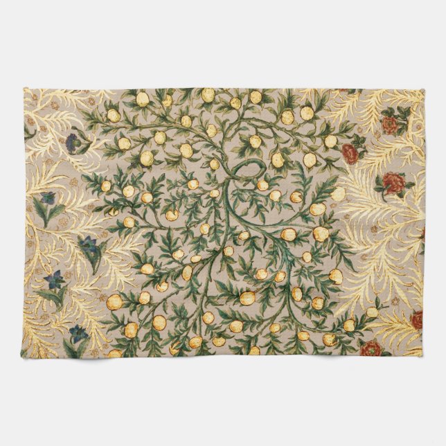 William Morris Floral Fruit Garden Blume Classic Geschirrtuch (Horizontal)