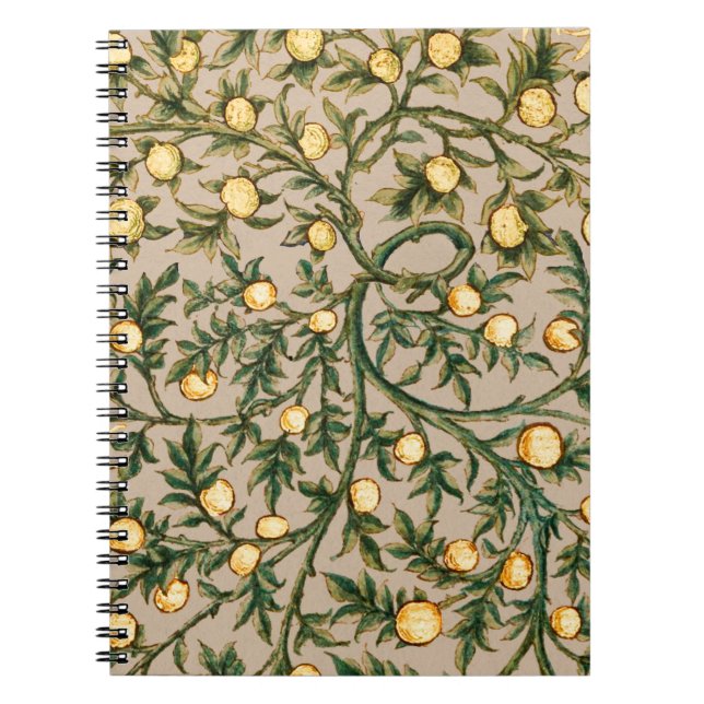William Morris Floral Fruit Garden Blume Classic Notizblock (Vorderseite)