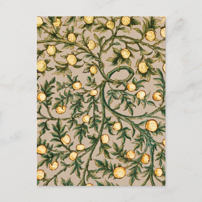 William Morris Floral Fruit Garden Blume Classic Postkarte (Vorderseite)