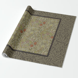 William Morris Floral lila willow art print design Geschenkpapier