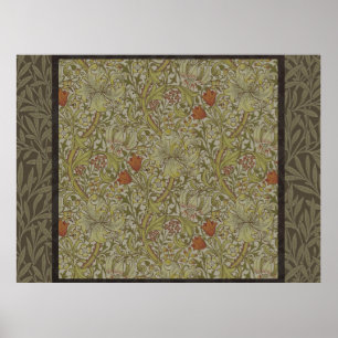 William Morris Floral lila willow art print design Poster