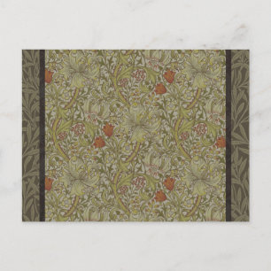 William Morris Floral lila willow art print design Postkarte