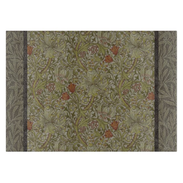 William Morris Floral lila willow art print design Schneidebrett (Vorderseite)