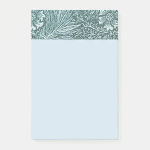 William Morris, floral, Muster, Grün, metallisch,  Post-it Klebezettel