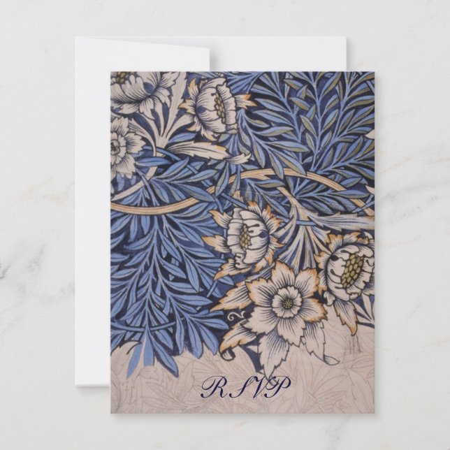 William Morris floral Muster Wedding Reply Cards RSVP Karte (Vorderseite)