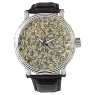 William Morris Floral Obstgarten-Blume Klassiker Armbanduhr