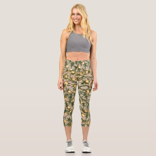 William Morris Floral Obstgarten-Blume Klassiker Capri Leggings