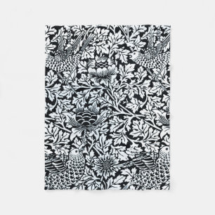 William Morris Floral Pattern Bird Anenome Fleecedecke