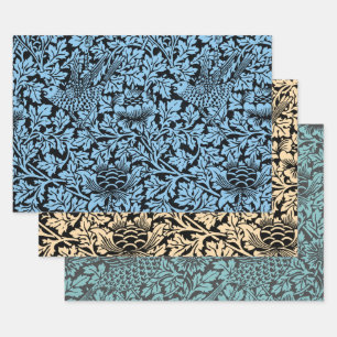 William Morris Floral Pattern Bird Anenome Geschenkpapier Set